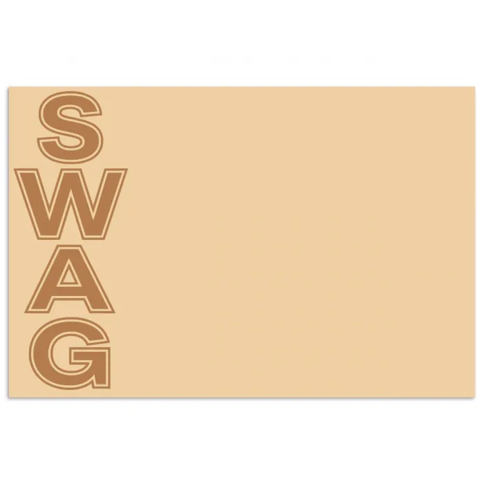 Swag - Bruin - Beige poster papier klein -3d