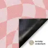 Hokjes patroon - Roze - Golvende lijnen Deurmat klein -antislip_NL