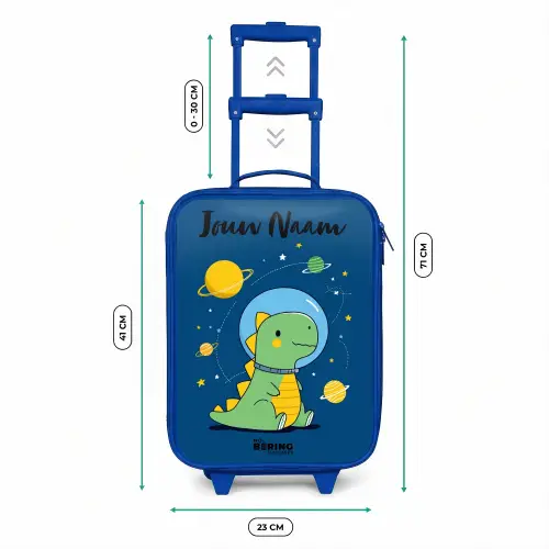 Dino - Planeet - Ster - Blauw Kinderkoffer - Blauw klein -productfoto_formaten