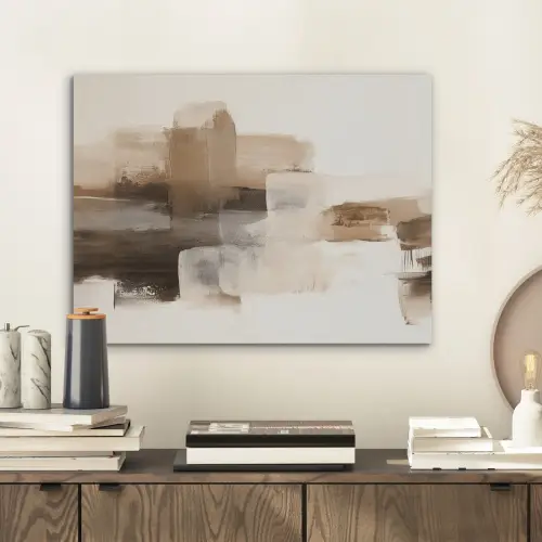 Penseelstreken - Abstract landschap - Rust PET vilt klein -sfeer1