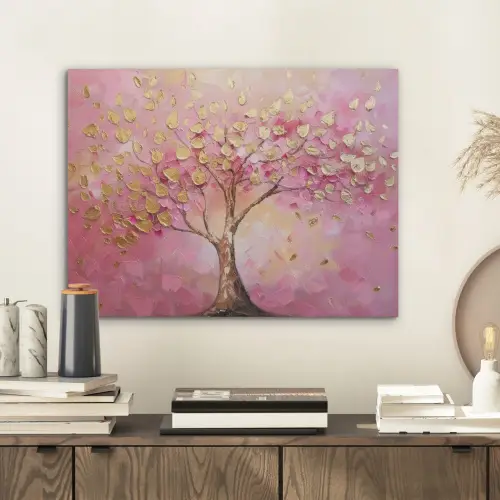 Boom - Roze - Goud - Modern PET vilt klein -sfeer1