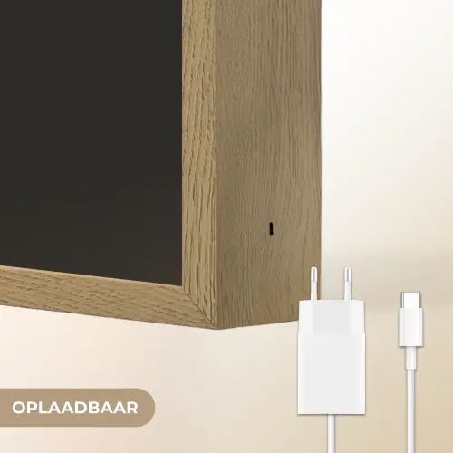 Schedel - Blauw - Bloemen - Bladeren Light Box met batterij (Wandlamp) middel -USP_websiteoplaadbaarNL