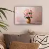 Vaas - Bloemen - Roze canvas 2cm klein -sfeer1