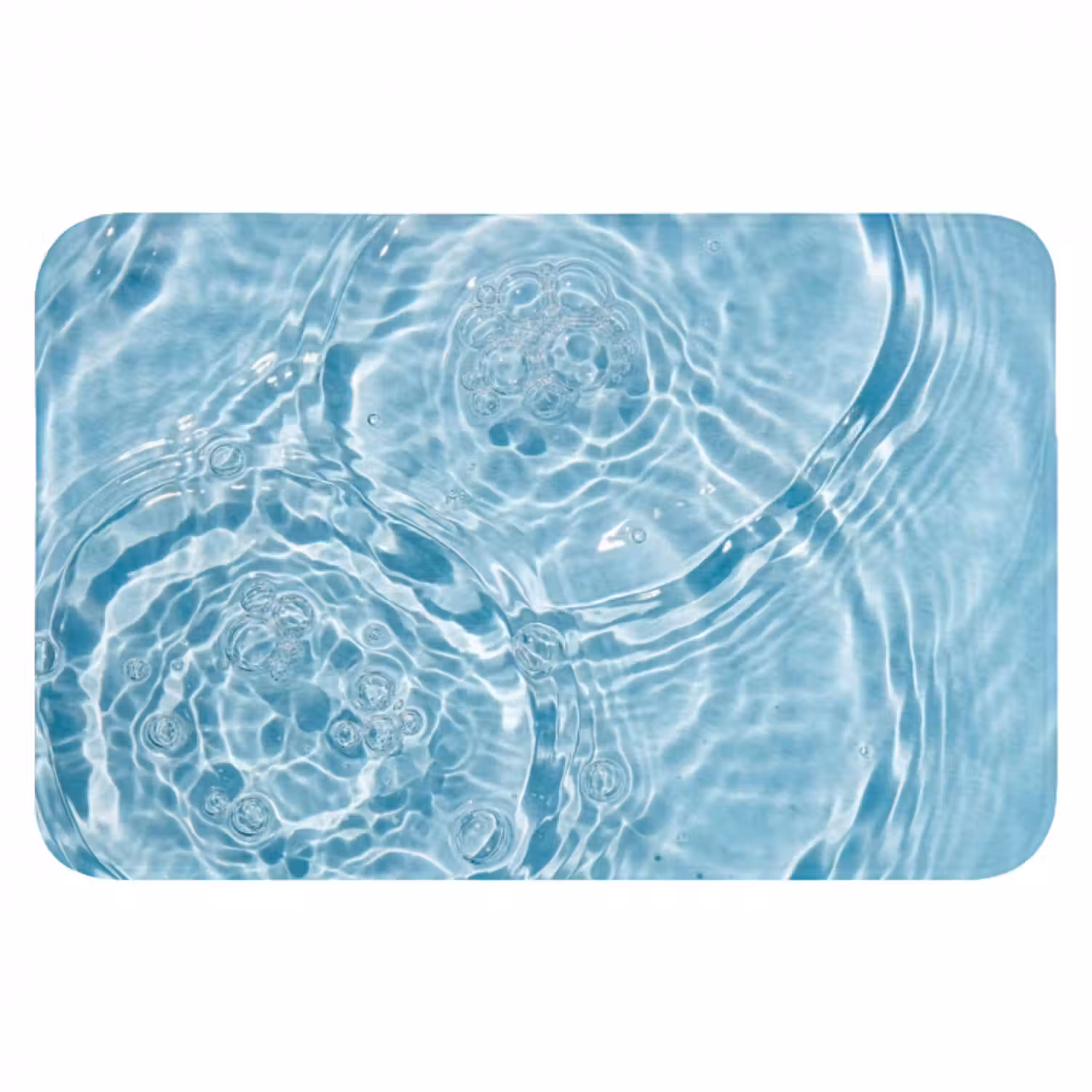 WC Vorleger - Wasser - Blau - Blasen