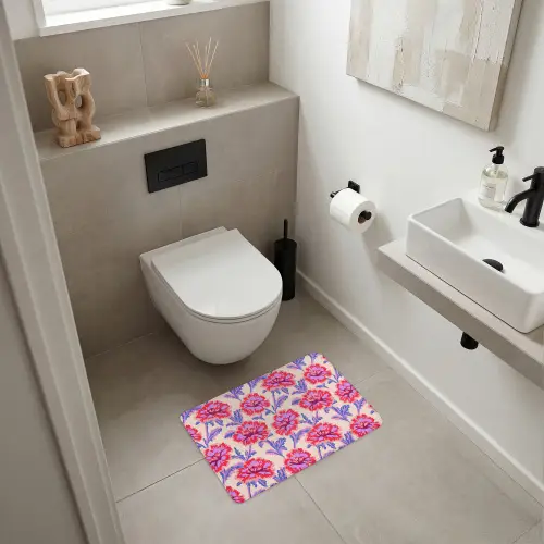 Bloemen - Patroon - Meerkleurig WCmat klein 1009 -sfeer1
