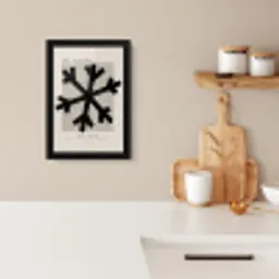 Sneeuwvlok - Kerstmis - Zwart - Feestdagen KitchenYeah - Keuken - Fotolijst klein -sfeer1
