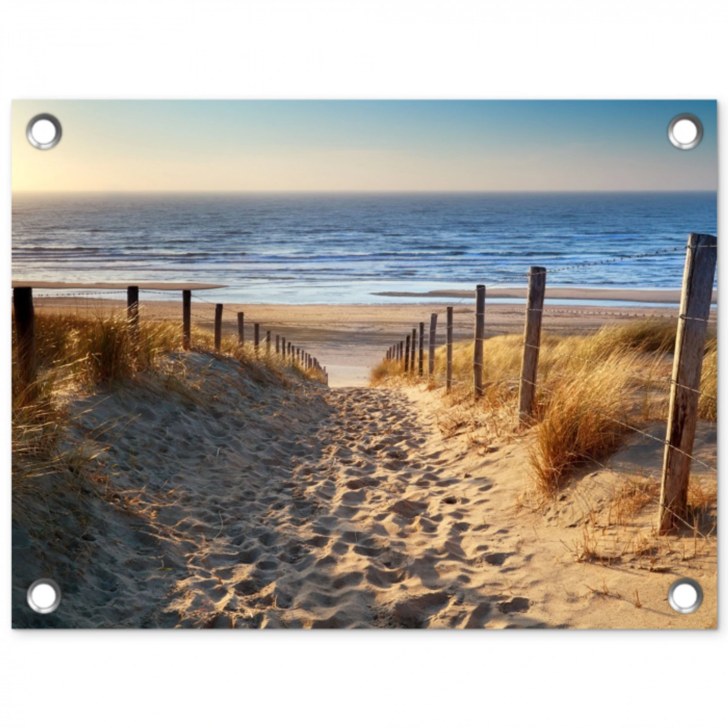 Pad naar de Zee tuinposter los doek klein -3d