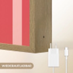 Strepen - Rood - Try again Light Box met batterij (Wandlamp) middel -USP_websiteoplaadbaarDE