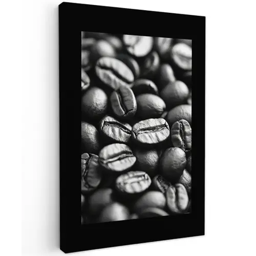 Koffiebonen - Zwart - Vintage canvas 2cm klein -z3d