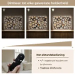 Hout - Boomstammen - Textuur Light Box met batterij (Wandlamp) middel -USP_dimbaarNL