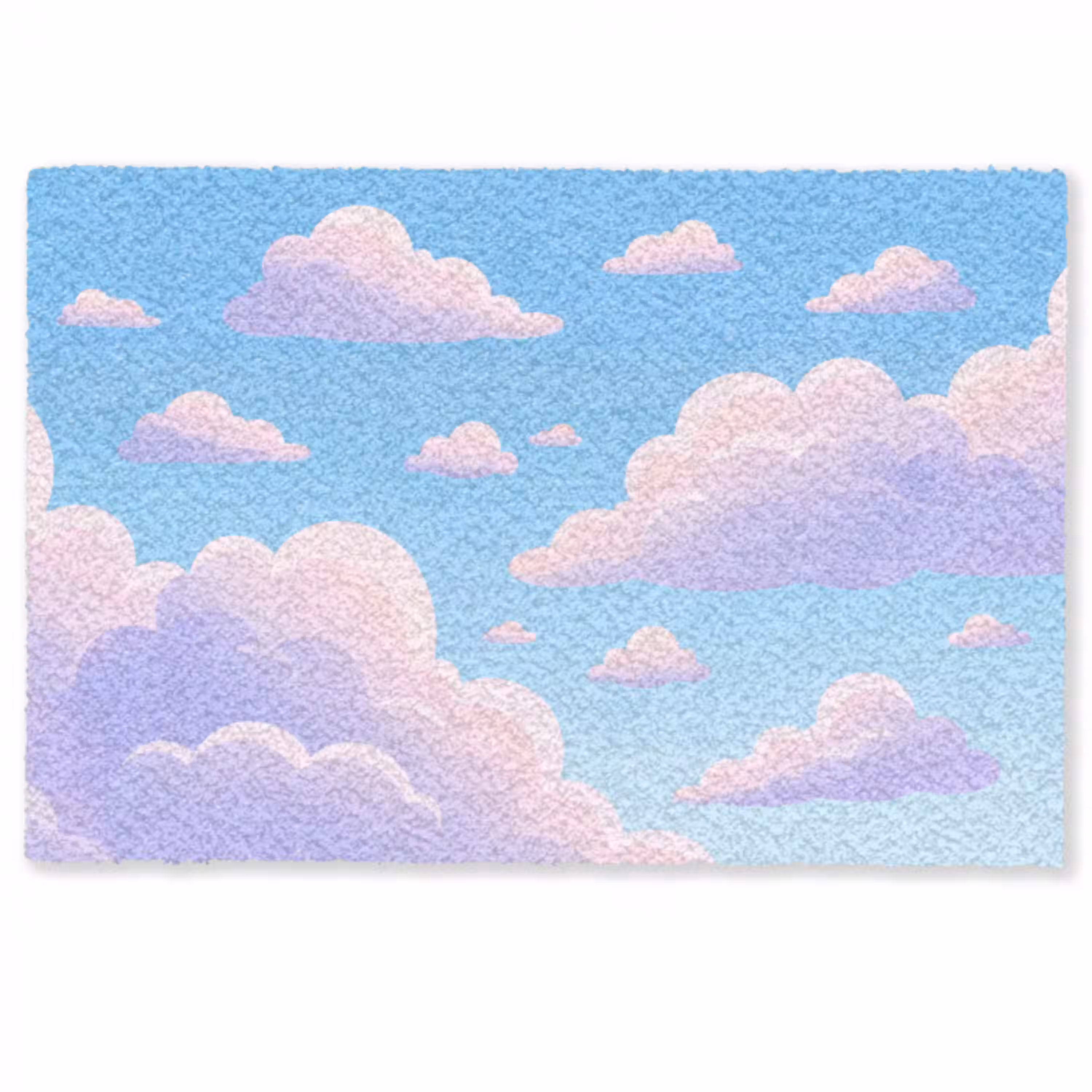 Wolken - Roze - Blauw - Natuur - Modern Deurmat klein -zkaufland3d