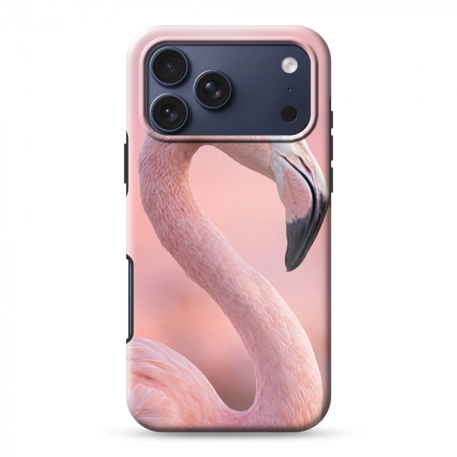 Flamingo - Portret - Roze Toughcase MagSafe Apple iPhone 17 Pro Max klein -3d