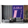 Love - Blauw - Valentijn fotobehang vinyl groot -bank