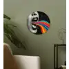Mond - Golven - Regenboog Wandcirkel kunststof plaat 5mm dik klein -sfeer3