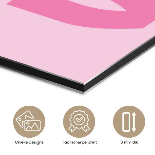 Love - Roze - Hart - Valentijn aluminium wit klein -closeup_NL