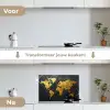 Wereldkaart - Goud - Steen keuken achterwand spatscherm klein -voor_na_NL