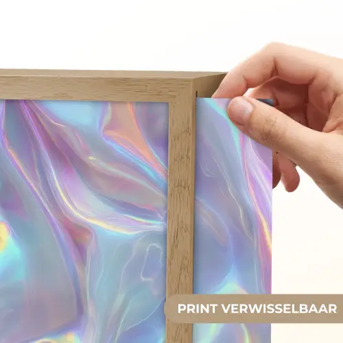 Golvend - Pasteltinten - Glanzend - Stof Light Box met batterij (Wandlamp) middel -USP_websiteprintNL