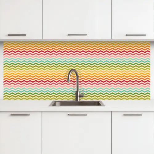 Patroon - Regenboog - Retro keuken achterwand 2 middel 871 -3d