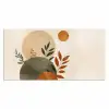 Vormen - Rond - Bladeren - Beige Muismat XXL klein -3d_leeg