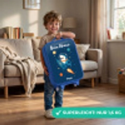 Dier - Ruimte - Planeet - Raket Kinderkoffer - Blauw klein -sfeer2_DE
