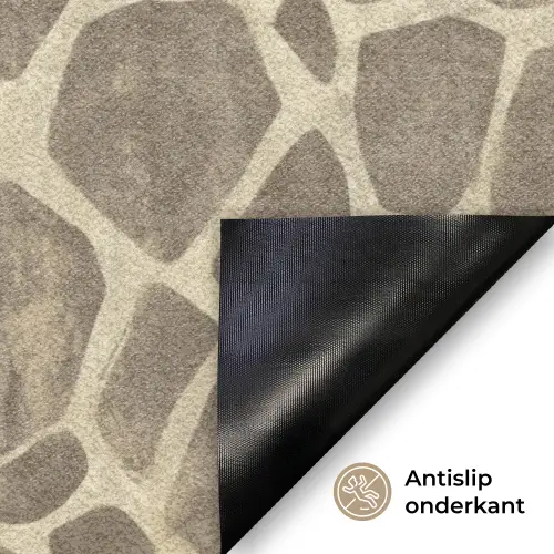 Giraf - Patroon - Beige - Bruin Deurmat klein 898 -antislip_NL