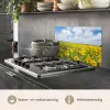Zonnebloemen - Bloemen - Wolken - Natuur - Geel - Landschap keuken achterwand spatscherm klein -usp_NL
