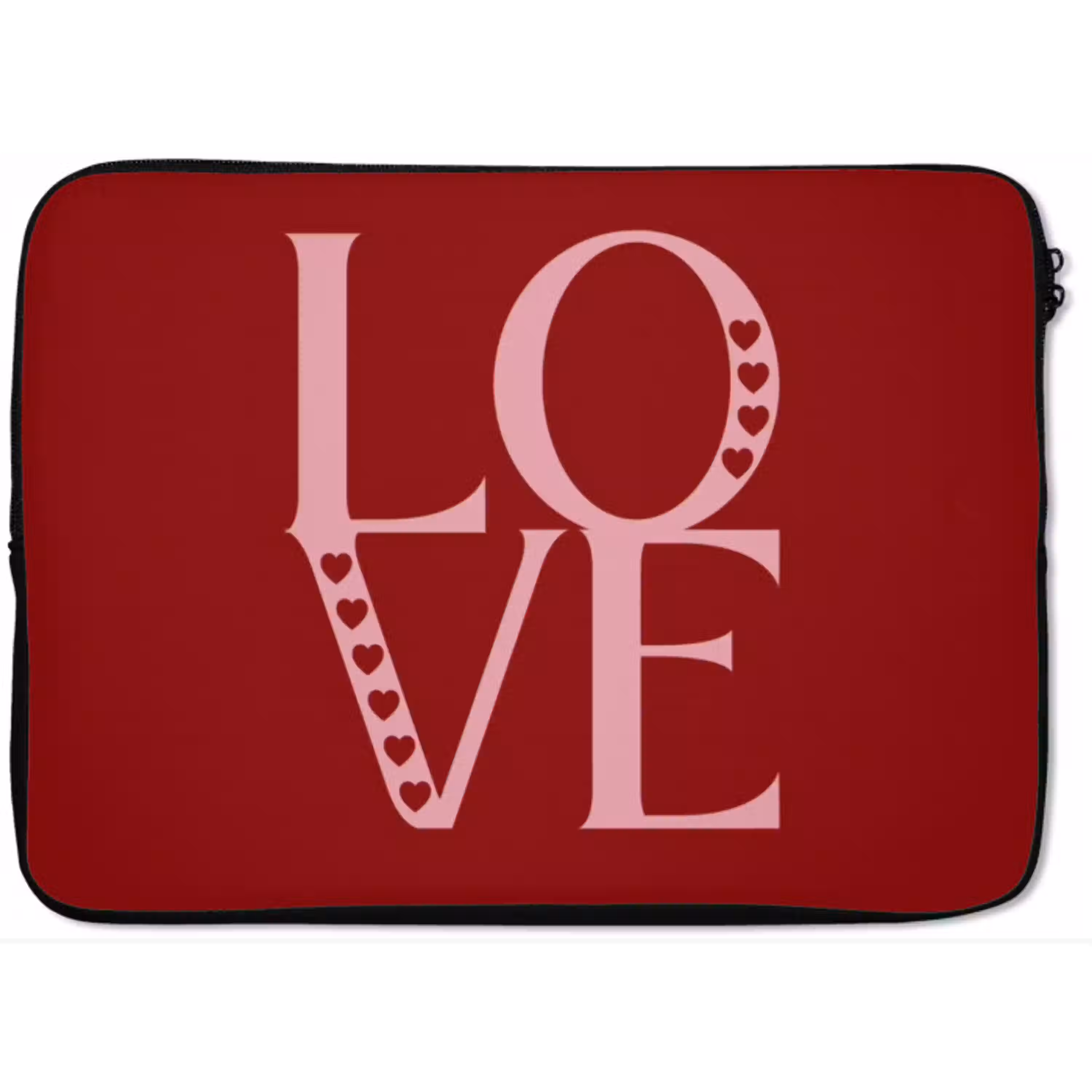 Love - Rood - Hatjes laptophoes neopreen klein -zkaufland3dotto