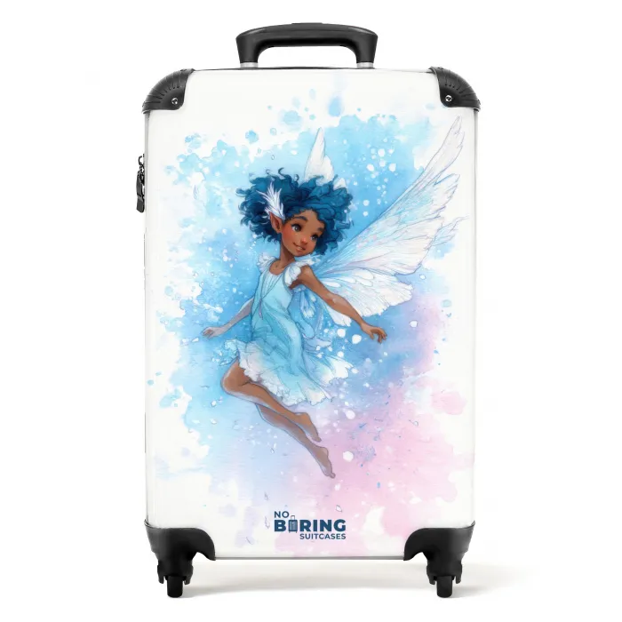 Blauwe fee met vleugels NBS - Handbagage koffer - Kinderen Unisex middel -productfoto_recht