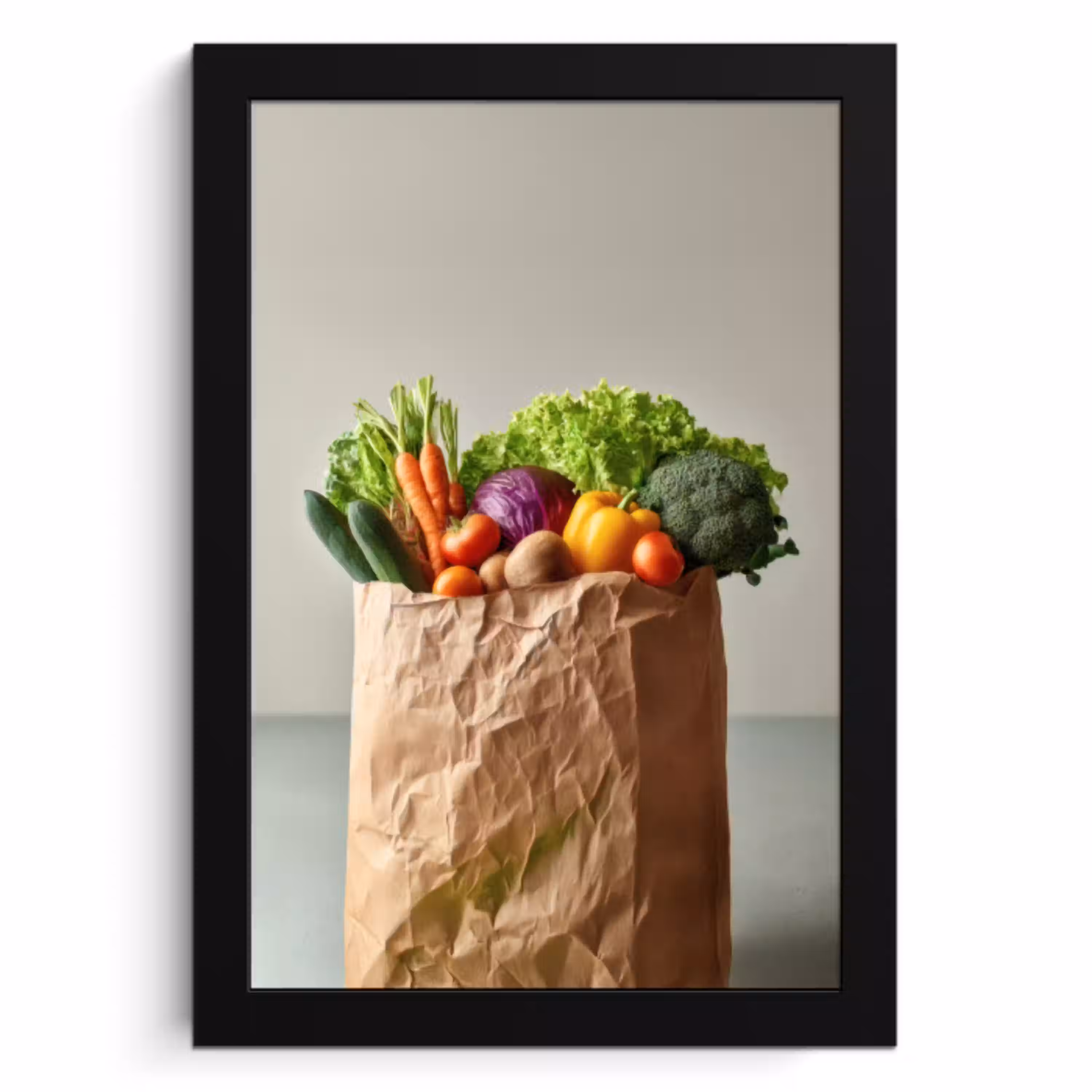 Papieren - Boodschappen - Groente - Kleurrijk KitchenYeah - Keuken - Fotolijst klein -3d