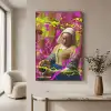 Melkmeisje - Johannes Vermeer - Neon Textielframe - compleet frame klein -sfeer2