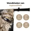 Vrouw - Goud - Zwart - Verf - Luxe Wandkleed katoen klein -sfeer2