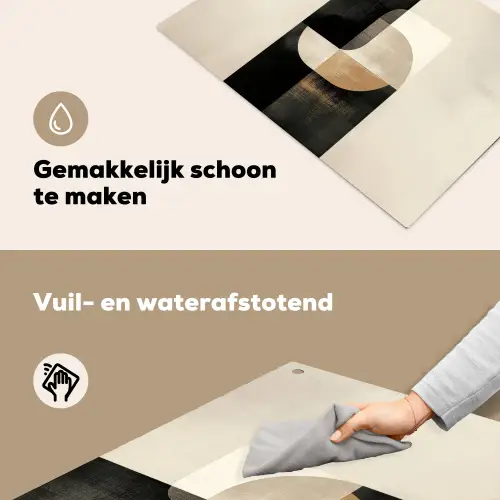 Modern - Vierkant - Vormen Inductie beschemer met haakjes klein -ky-schoon-nl
