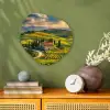 Toscane - Landschap - Wijngaarden Wandcirkel Organisch Forex 3mm klein -sfeer2