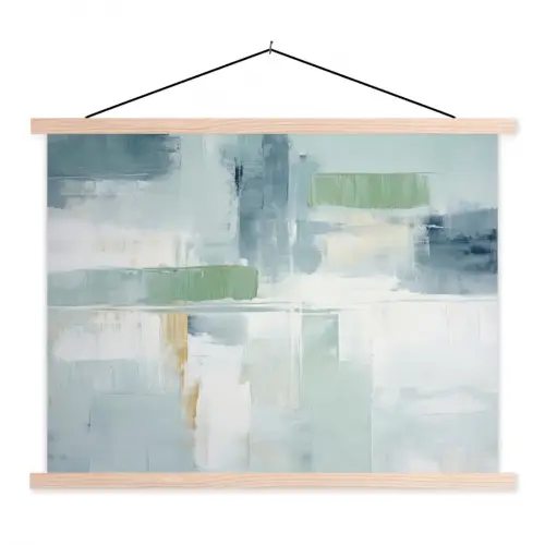 Verf - Moderne kunst - Abstract - Grijs textielposter latten blank klein -3d