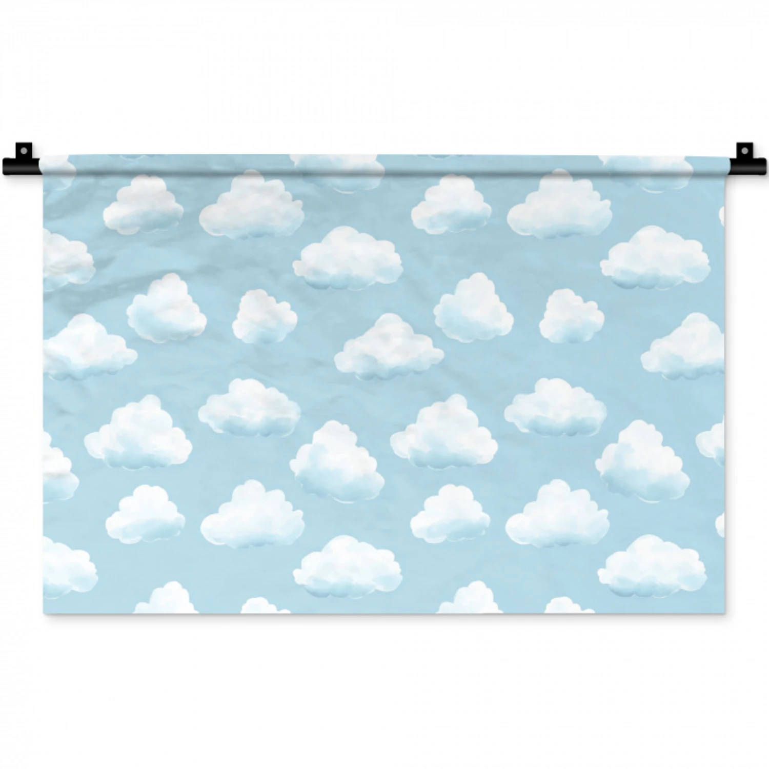 Wolken - Illustratie - Blauw Wandkleed katoen klein 269 -zz3d