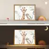 Giraffe - Bladeren - Kinderen - Dieren - Jungle Light Box met batterij (Wandlamp kind) middel -sfeer3_kind