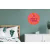 Quote - Zomer - Roze Wandcirkel aluminium klein -slaapkamer