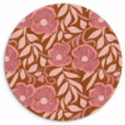 Sfeer - Bloemen - Roze Wandcirkel kunststof plaat 5mm dik klein 188 -3d
