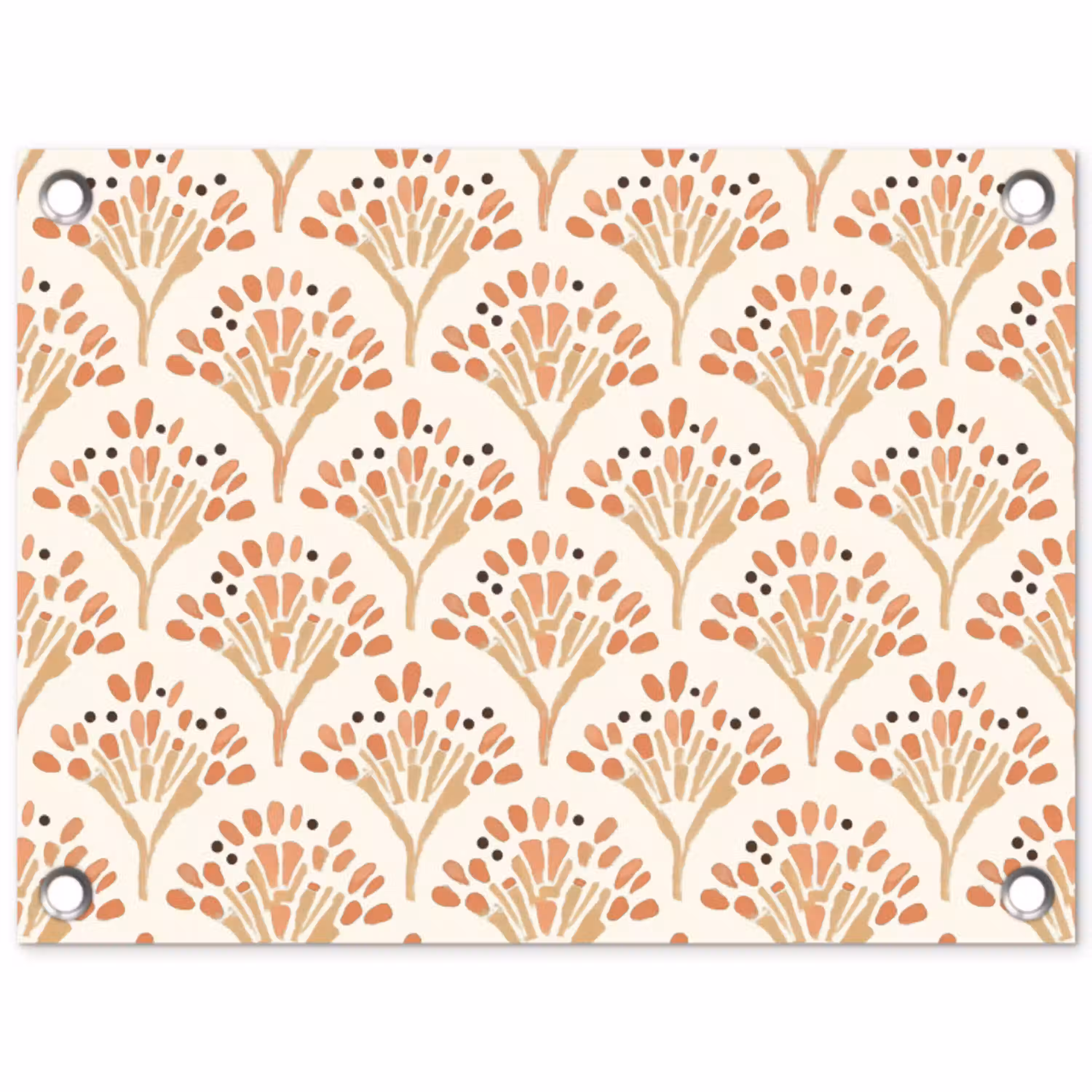 Terracotta - Waaiers - Schilderachtig - Patroon tuinposter los doek klein 239 -3d