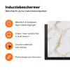 Wit - Goud - Marmer - Aders Inductie beschermer vinyl 3mm klein 276 -zzzzzzz-td-ups