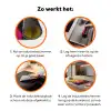 Close-up - Vrouwengezicht - Stippen - Geel Inductie beschermer vinyl 3mm klein -zzzzzzz-td-werking