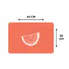 Watermeloen - Lijnen - Koraalrood Placemat vinyl groot -specs