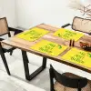 Mij niet bellen - Telefoon - Geel Placemat vinyl groot -zzsfeer4_Kitchenyeah-website