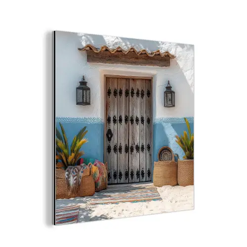 Deur - Manden - Planten aluminium wit klein -3d