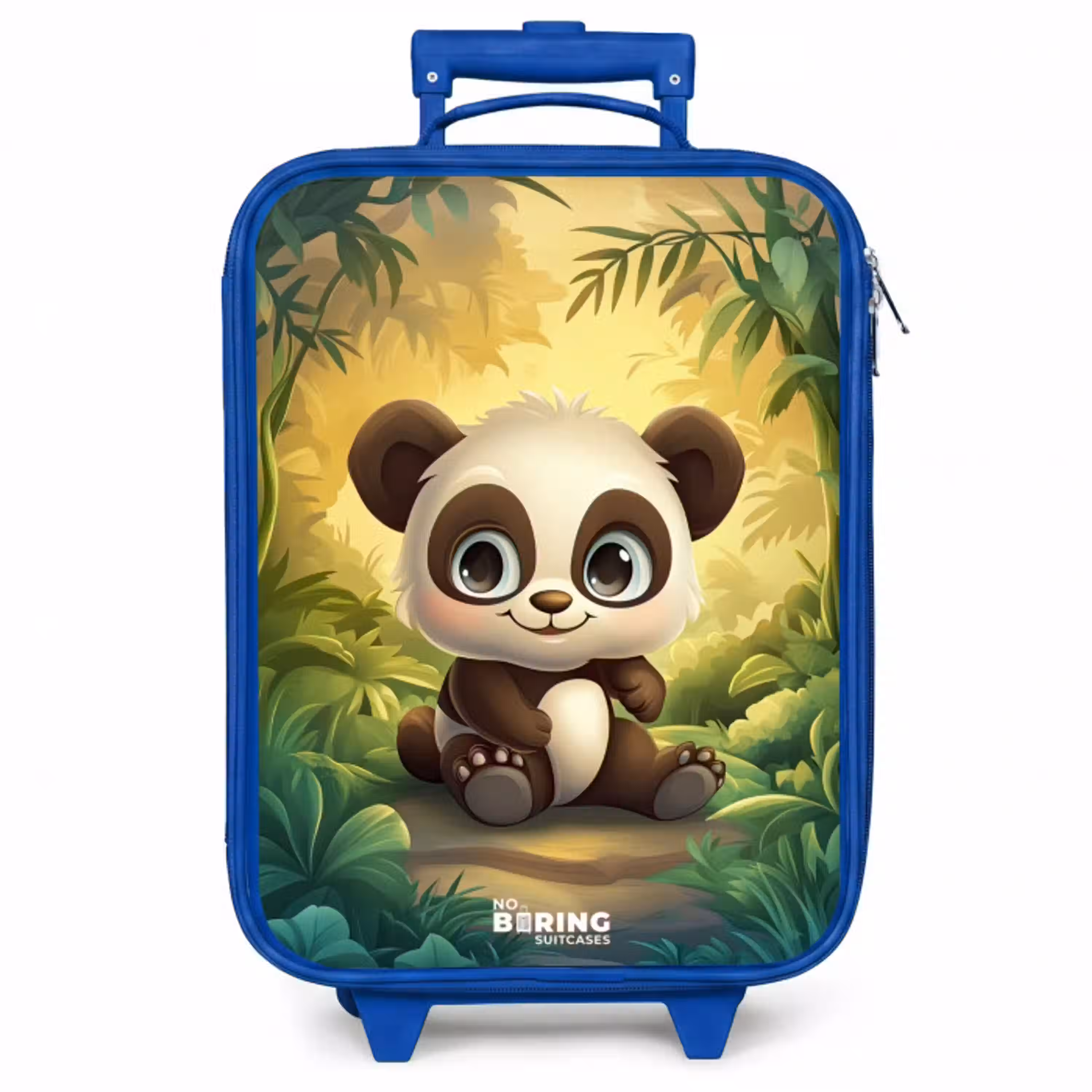 Panda - Bamboebos - Groen Kinderkoffer - Blauw klein -zzz_website3d