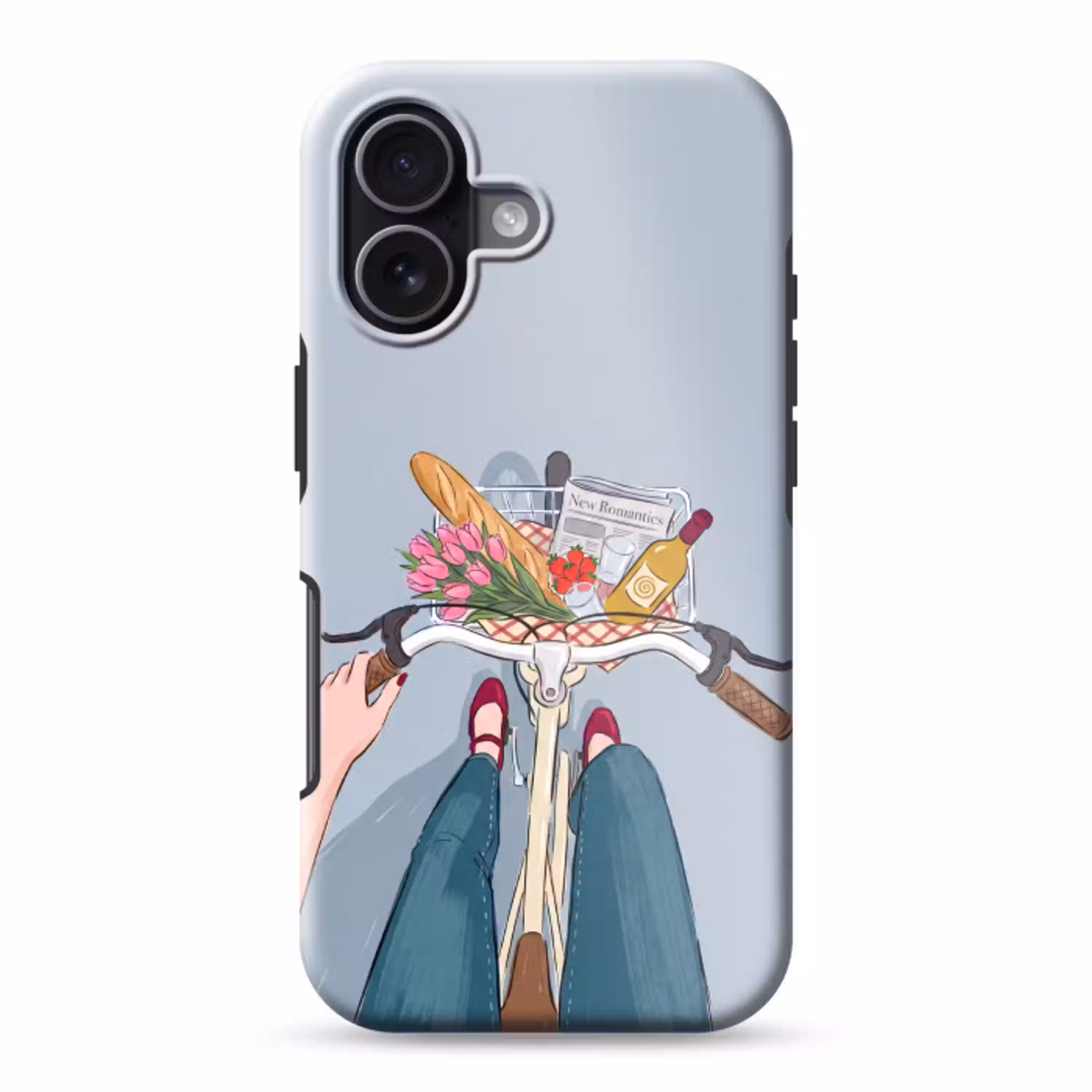 Fiets - Picknick - Zomer - Illustratie Toughcase MagSafe Apple iPhone 17 klein -3d