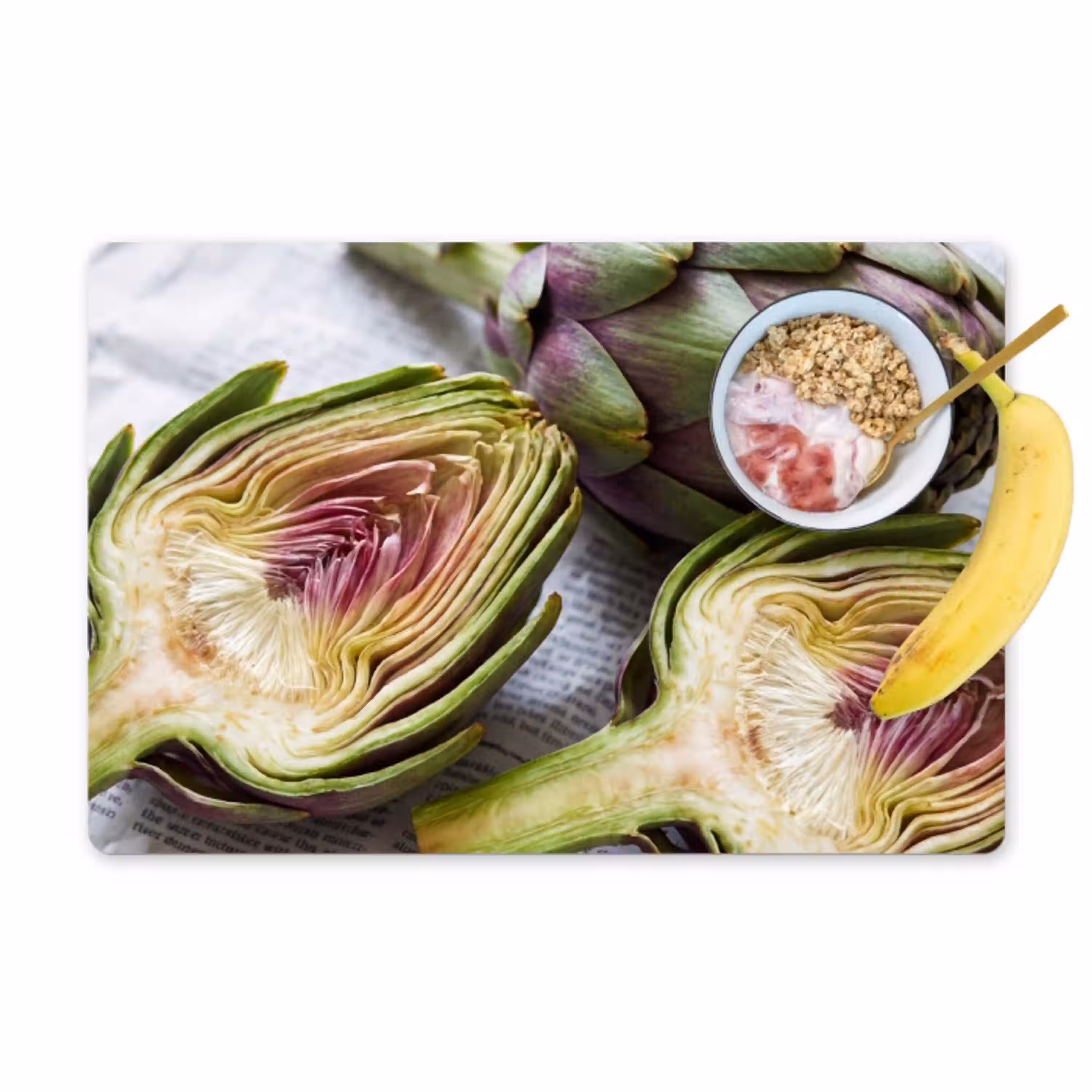 Artisjok - Doorgesneden - Eten Placemat vinyl groot -zzzproduct_Kitchenyeah-website