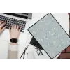 Klassiek - Bloemen - Blauw laptophoes neopreen klein 279 -bureau