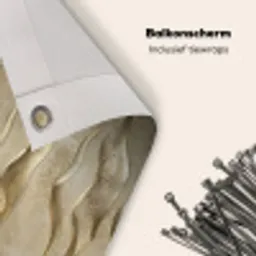 Golven - Patroon - Goud Balkonbeschermer Duitsland klein 596 -closeup_NL