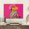 Hagedis - Bloemen - Roze - Kimono PET vilt klein -sfeer1